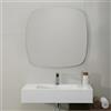 Inbagno Specchio Bagno 80x80 Cm A Filo Lucido Reversibile Con Angoli Arrotondati - Linea Aurea