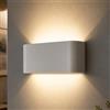 MAKA change your life quality MAKA Applique LED Up&Down da Interno 15W, Lampada da Parete in Alluminio, Luce Bidirezionale 1000LM, CCT 3000K 4000K 6500K, Fascio 60°, IP20, 285x90 mm (Bianco)