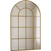 Reflix Specchio da esterno da giardino, 120 x 75 cm, specchio da parete con cornice in alluminio per corridoio, soggiorno, camera da letto, ingresso, bronzo