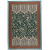 Bassetti Indian Roses 9333425 Plaid in 100% cotone, colore verde V1, dimensioni: 135 x 190 cm
