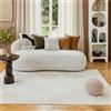 TAPISO Terra Tapetto per Soggiorno e Camera da Letto, Tappeto a Pelo Corto, tapetto Foglie di Palma, Effetto 3D, Crema Beige Bianco, Facile da Pulire, Certificato Oekotex 80 x 150 cm