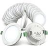 Yiahin Faretti LED da Incasso Set da 20, 4W 339LM Bianco Freddo 6000K, Faretti a Soffitto Ultra Piatti 230V Senza Trasformatore, Spot LED in Plastica, Profondità 28mm, Non Dimmerabile per Bagno Cucina