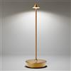 YIKUI Lampada da Tavolo Ricaricabile senza fili per Interni/Esterni (Titanio) | lampada da tavolo a led ricaricabile, 3 Modalità di Colore, Dimmerabile Impermeabile, 6000mAh per Ristorante Comodino