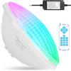 KWODE 36W LED Lampada per Piscina PAR56, Sincronizzazione Esterna con Telecomando, 12V RGB Timing 2/4/6H, IP68 Luce Impermeabile della Lampada della Piscina con Telecomando (1 pezzo)