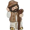 THUN - Statuina Presepe Pastore - Decorazioni Natale Casa - Linea Presepe Classico, Variante Bianca - Ceramica - 8 h cm