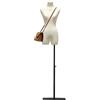 QJSZMEI Manichino Sartoriale, Manichino da sarto con base in metallo rettangolare, manichino da vetrina femminile per Centri Commerciali, Negozi di Abbigliamento, Vetrine (colore: bianco, taglia: B)