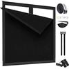 YNNHUDEEP Tenda Oscurante a Rullo in Lino e Cotone Senza Forature con Protezione dalla Luce e Isolamento Termico per Camera da Letto (Nero, L150 x A300 cm)