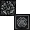 CREATCABIN 2 pz Rune Vichinghe Tarocchi Panno Esagramma Panno Altare Mazzo di Tarocchi Arazzo Spirituale Sacro Astrologia Stoffa Protezione Carte per Divinazione Stregoneria Regalo Pagano 49.5x49.5cm
