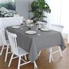 LivinEase Tovaglia Rettangolare 140 x 200 cm - Tovaglie Grigio in Misto Cotone da 250 g/m² Ideale per Tavoli da 4 a 6 Posti - Tovaglia in Lino Ideale per la Tavola di Natale