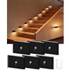 Yiliaw Sensore di movimento, luce notturna, luci automatiche con fissaggio magnetico, luci per scale ricaricabili per interni, luce a batteria per bagno, corridoio, cucina