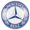 Nostalgic-Art Targa retrò, Ø 35 cm, Mercedes-Benz - Logo - Idee regalo per amanti Mercedes-Benz, Official License Product (OLP), in metallo, design vintage