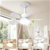 Dreamhigh Ventilatore Da Soffitto Con Luce E Telecomando, 18 Ultra Silenzioso, Con Attacco E27, 3 Velocità, Dimmerabile, Per Camera Da Letto E Soggiorno