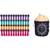 trendfinding Mollette per bucato - con impugnatura e interno morbidi Softgrip/Softtouch - 48 pezzi + sacchetto giallo - 12 viola, 12 turchese, 12 giallo, 12 rosa