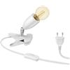 ledscom.de Lampada a morsetto E27 LIK, bianco incl. lampada E27 471lm oro vintage extra-caldo-bianco
