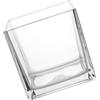 Beatifufu Vaso Quadrato in Vetro Trasparente 10X10 CM Design Semplice per Soggiorno e Ufficio Fioriera Contemporanea per Piante e Fiori da Interno