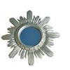 LIGUORO SHOP Specchio Tondo Con Cornice Sole In Stile Barocco Veneziano Finto Vintage Shabby Chic cm 32 (Argento)