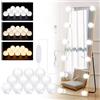 Natseekgo Luci da Specchio - Luci LED Stile Hollywood per Trucco,12 Lampadine Dimmerabili a Specchio Cosmetico, Illuminazione Tavolo Trucco Vanità, Specchio non Incluso [Classe di efficienza energetica A]
