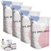 Cieloveci Sacchetti sottovuoto 3D, senza pompa, sacchetti sottovuoto per vestiti, piumini, cuscini, salvaspazio, riutilizzabili, ermetici, resistenti all'umidità, da viaggio (4 pezzi, L)