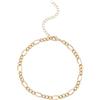 Beebeecraft 1 Scatola 5 Pezzi Bracciale A Catena Figaro Placcato Oro 18K 184cm Bracciale A Catena A Maglie Cubane da Uomo Bracciale A Maglie Cubane