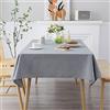 LivinEase Tovaglia Rettangolare 140 x 240 cm - Tovaglie Grigio in Misto Cotone da 250 g/m² Ideale per Tavoli da 6 a 10 Posti - Tovaglia in Lino Ideale per la Tavola di Natale