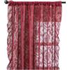LSYHHXC Tende Di Pizzo Tende di pizzo Finestra vintage arricciata trasparente bordeaux for soggiorno camera da letto(1PC_ROD POCKET_140X260CM)