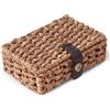 CHARMNAIL Cesto in Vimini con Coperchio, Cesta in Vimini Intrecciata in Giacinto d'Acqua per Scaffale, Tavolino da Caffè, Tavolo a Console, Arredamento Casa (Grande)