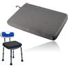 Umllpet Cuscino Doccia 40x30x5cm Riempimento POE Traspirante, Fodera Lavabile Rimovibile, Ganci Antiscivolo e Gancio Appendi per Sedie & Panche Bagno