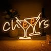 Horseneon Cheers Neon Schild Cheers Neonlicht Schriftzug per decorazione murale Led Neon Sign Cocktail Neon Licht per parete Birra Neon Sign Led Per bar, ristorante, negozio, nightclub, festa