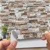 Hiser 20 Pezzi Similpelle 3D in Finta Pietra Stile Mattone Pellicole Adesive per Mobili e Pareti,Rotoli Carta Adesiva Altissima Risoluzione con Varie Misure,Wrapping Piastrelle Cucine (LA020,15cm)