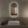 Kiamami Valentina - Specchio retroiluminato LED ovale reversibile 400x800 - IP44-4000K