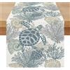 Miuyunya Runner Tavola Moderno Oceano 40 x 240 Blu Runner da Tavolo Impermeabile Esterno Tartaruga Marina Lavabile Primaverile Estivo Centro Tavola Decorazioni per Cucina Vacanze Feste