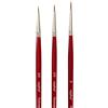 Repino - Set di 3 pennelli per acquerelli, colori acrilici e ad olio, misura 3/0, 2/0