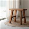 WXZXWXZX Panca da Ingresso in Legno Massello Panchina da Esterno Sgabello Basso Panca da Tavolo da Pranzo Stile Rustico per Cucina Sala da Pranzo Soggiorno Ingresso(50cm(19.7in))
