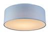 Qazqa drum led - LED Lampada da soffitto Moderno - 1 luce - H 125 mm - Blu - Moderno - Soggiorno I Camera da letto I Sala da Pranzo I Cucina
