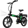 COLORWAY BK5S Bici Elettrica Pieghevole 16" - 36V 12Ah Batteria Rimovibile, Motore 250W, Bicicletta Elettrica Uomo Donna, EBike, City Bike Pieghevole Compatta per Urbano e Pendolarismo