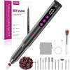 POFIBO Fresa per Unghie Professionale - 12 in 1 Trapano Unghie Elettrico 35000 RPM con Display LCD, 5 Velocità Regolabili. Fresa per unghiein Gel e Acrilico, Manicure e Pedicure