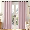 Deconovo Tende Oscuranti per Interni con Occhielli, 2 Pannelli 140x210 cm, Tende Termiche Isolanti per Camera da Letto e Soggiorno, Drappeggio Morbido ed Elegante, Rosa Cipria