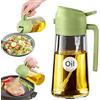 YARRAMATE Spruzzino Olio per Friggitrice Aria 2 in 1, 470 ml Dosatore Bottiglia e Oliera Spray da Cucina, Accessori Nebulizzatore per Alimenti e Spruzzatore (Verde)