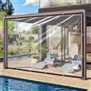 QOFLY Telone Occhiellato Impermeabile 2X2M Trasparente per Esterno, in PVC,Tenda da Balcone in Plastica Antipolvere, Antipioggia, Faccia Multiuso Polietilene