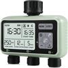 CROSOFMI 3 Vie Timer Irrigazione Automatica Digitale Centralina Irrigazione Temporizzatore Programmatore Irrigazione Giardino /IPX5 Impermeabile/Ritardo Pioggia/Modalità di Irrigazione Manuale