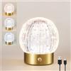 HARPER LIVING Lampada da tavolo ricaricabile, piccola lampada da scrivania senza fili, 3 colori e lampade touch LED dimmerabili, funzionamento a batteria USB, luce da tavolo per comodino, soggiorno