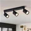 ANWIO Faretti LED Soffitto Regolabili,Faretti da Muro,Lampadario Vintage con 3 Faretti GU10 di Vetro, Plafoniera LED, Lampada da Soffitto, (Lampadine Incluse) Ceiling EUS-EA190811-10A-03RB-G4W-1U