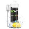 BiOHY Detergente per acciaio inossidabile (6 bottiglie da 1l) | Cura dell'acciaio inossidabile per una nuova lucentezza senza striature (Edelstahlreiniger)