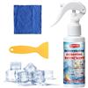 Dmrbiy Spray antigelo per frigorifero, antigelo per congelatore, facile sbrinamento, con raschietto e asciugamani, risparmia energia e odori e previene la formazione di nuovi strati di ghiaccio (120 ml)