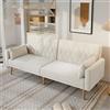 MURUL Piccolo divano letto a due posti, in velluto - versatile per soggiorno, home theater e camere degli ospiti