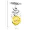 Pixxprint Caduto in Acqua Limone Stampa su Tela 100x70 cm Artistica murale