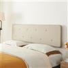 [en.casa] Testiera Imbottita da Parete 140x52 cm Testata Letto Rivestito in Tessuto Trapuntato Pannello Decorativo e Confortevole per Camera da Letto - Beige