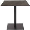 Liberoshopping Tavolo quadrato da bar pub ristorante per esterno 70x70 cm con base in metallo antracite e piano in HPL H 74 (Piombo)