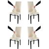 t m c s Tommychairs - Set 4 sedie con cuffia sfoderabile modello Jazz per cucina bar e sala da pranzo, struttura in faggio color wenge seduta e schienale imbottiti e rivestiti con cuffia in tessuto avorio