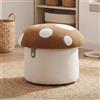 Ya-Home Pouf Contenitore Bambini Puffo Contenitore in Ciniglia, Marrone